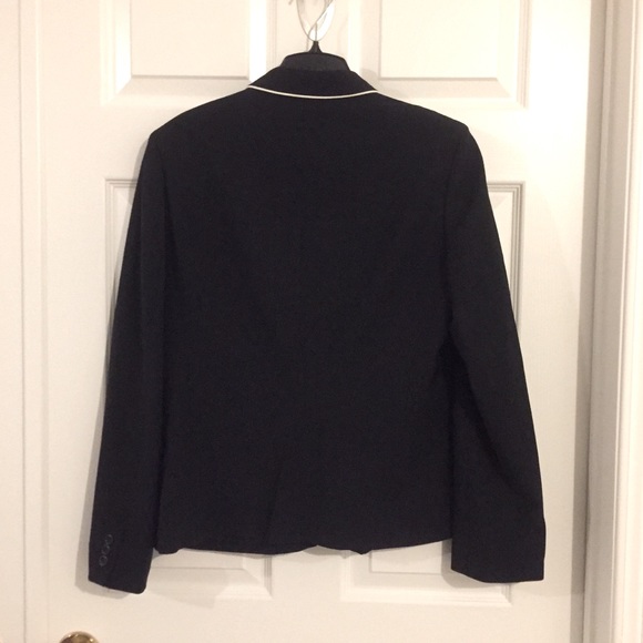 Liz Claiborne Collection Blazer l Black Zip Front - Picture 2 of 7